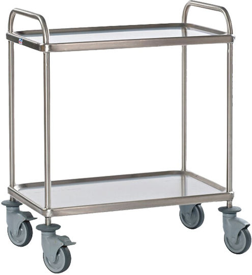 Matfer Küchenwagen für gewerbliche Küche mit 2 Ebenen H96xB84xT55cm