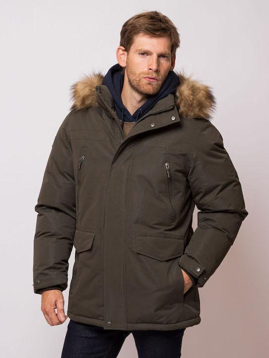 HEAVYTOOLS MENS COAT KHAKI PARKA