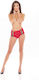 Rene Rofe Γυναικείο Sexy String Αυτοκινήτου Escape Artist Lace Crotchless Hipster Red