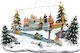 Lianos Christmas Illuminated Decorative Village with Battery 23.5x15.7x14.5cm.
