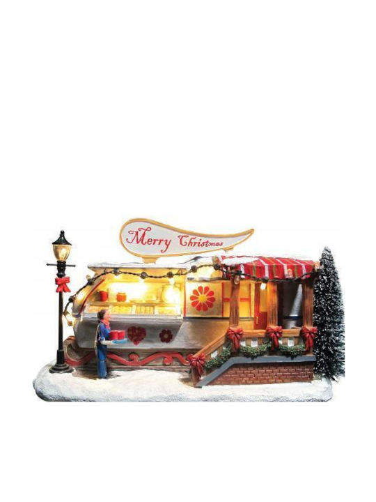 Lianos Christmas Illuminated Decorative Miniature with Battery 22.8x13x10.8cm.