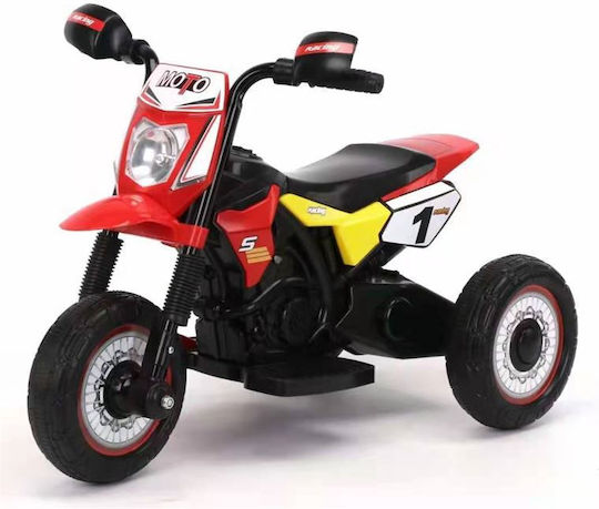 Детска мотоциклет Вдъхновен Supermotard Електрическо 6 волта Червен