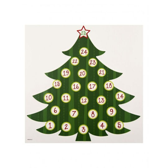 Fun World Χριστουγεννιάτικα Aufkleber für die Wand mit Design Δέντρου 30.5x31.5cm. Weihnachtsbaum