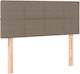 vidaXL Fabric Bed Headboard Taupe 90x88cm