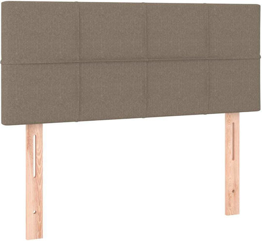 vidaXL Табла За Легло Текстил Taupe 90x88см