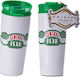 Pyramid Friends Central Perk Ποτήρι Θερμός Ανοξείδωτο 450ml Λευκό με Επιστόμιο
