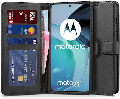 Tech-Protect Brieftasche Synthetisches Leder Schwarz (Moto G72)