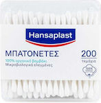 Hansaplast Cotton Buds Baumwollstäbchen Box Weiß 200Stück