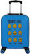 Lego Minifigures Play Date Cabin Travel Suitcase Hard Blue with 4 Wheels Height 46cm