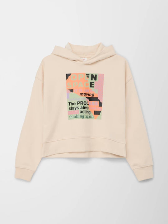 S.Oliver Kids Sweatshirt with Hood Ecru