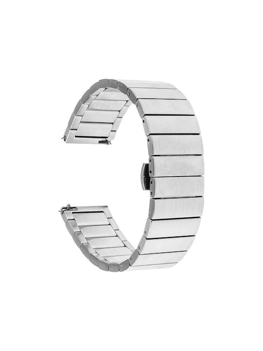 BRAZELLE Oțel solid cu schimbare ușoară Silver 22mm