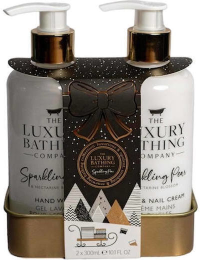 Grace Cole Sparkling Pear & Nectarine Blossom Skin Care Set for Moisturizing & Body Cleaning Hand Care Duo