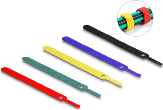 DeLock Δεματικά Καλωδίων Πλαστικά 150mmx12mm σε Πολύχρωμο χρώμα (10τμχ) (19076)