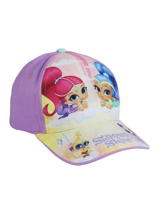 Cerda Kids' Hat Jockey Fabric Shimmer Shine Lilac