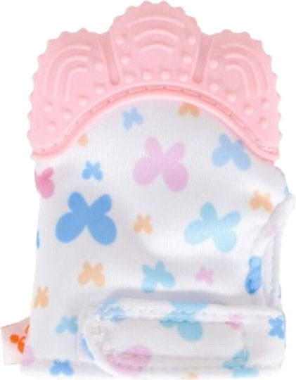 Cangaroo Mitten Olive Butterflies Μασητικό Γάντι Οδοντοφυΐας από Σιλικόνη για 3 m+