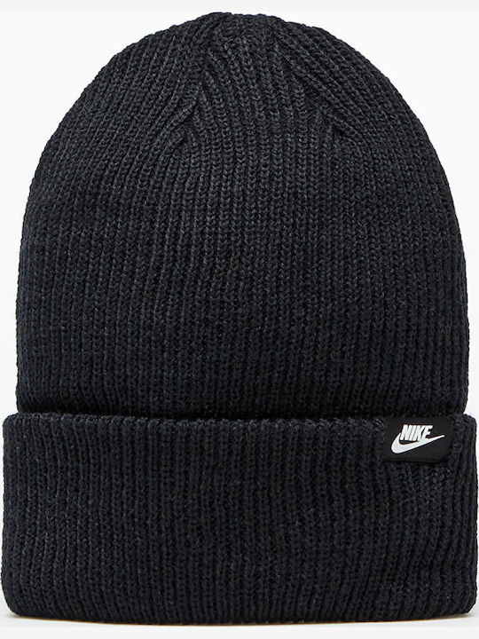Fisherman Beanie Ανδρικός Σκούφος με Rib Πλέξη σε Μαύρο χρώμα