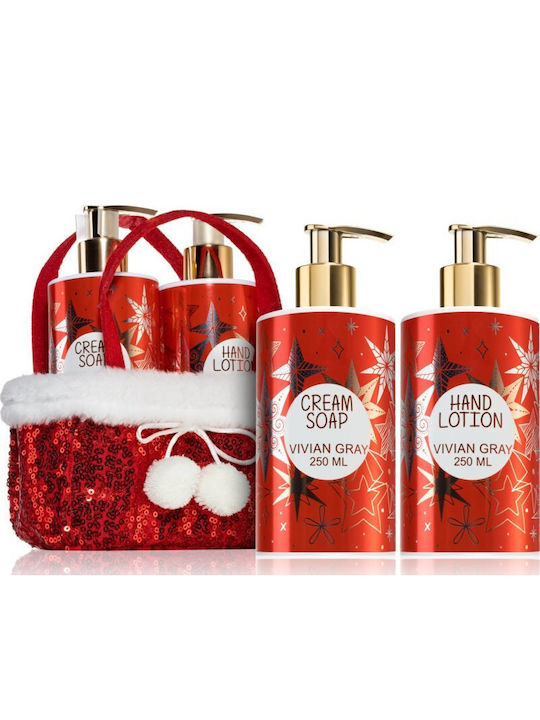 Vivian Gray Red Glitters Patchouli & Peony Skin Care Set for Moisturizing
