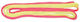 Athlopaidia Yellow/Pink Rhythmic Gymnastics Rope 3m Yellow
