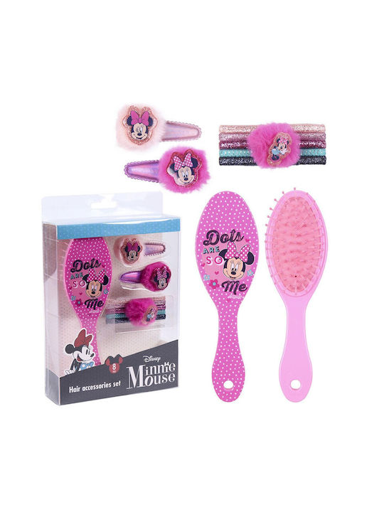 Cerda Kids Hair Brush Set Minnie Mouse Pink