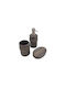 Sidirela Ceramic Bathroom Accessory Set Gray 3pcs