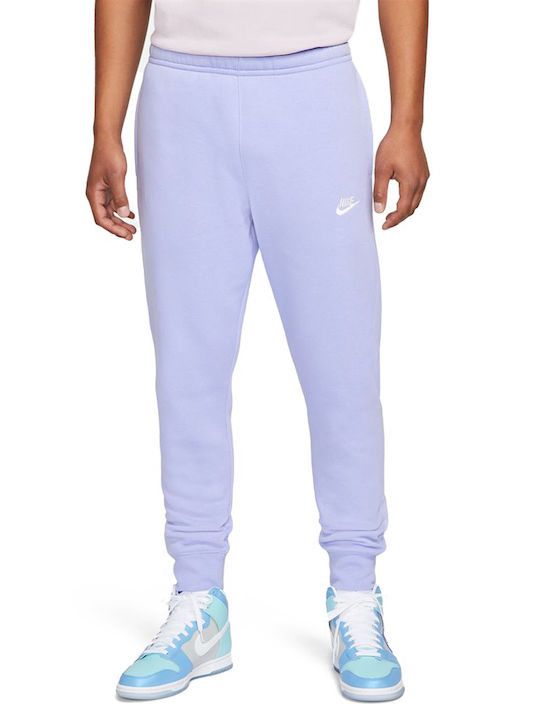 Nike Sportswear Club Παντελόνι Φόρμας με Λάστιχο Fleece Μωβ