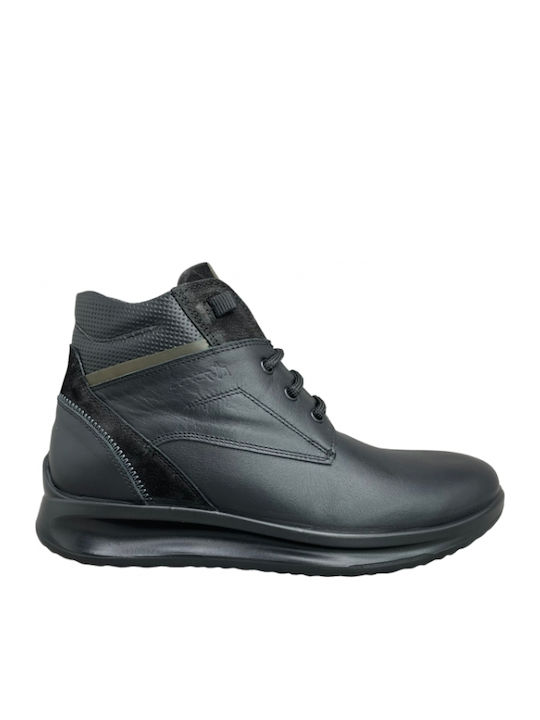 Leather Black Men's Boots Anatomical