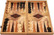 Manopoulos Olive Burl Handmade Backgammon Olive Wood with Checkers 40x40cm