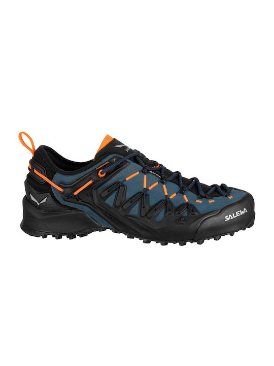 Salewa Wildfire Edge GTX Bărbați Pantofi de Drumeție Impermeabil cu Membrană Gore-Tex Albastre