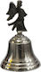 Espiel Weihnachtliche Metallisch Figur Glocke Silber Glocke Silber Länge 6cm