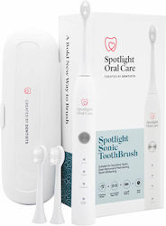 Spotlight Oral Care Sonic Toothbrush Electric Toothbrush with Timer and Travel Case White