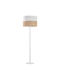 TK Lighting Linobianco Vintage Floor Lamp H159xW50cm. with Socket for Bulb E27 White