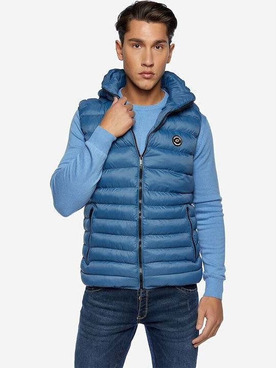 Brokers Jeans Αμάνικο Μπουφάν Puffer Μπλε