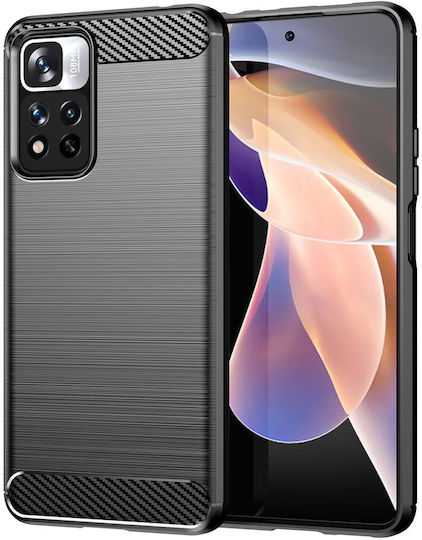 Hurtel Carbon Back Cover Plastic Black (Xiaomi Poco X4 NFC)
