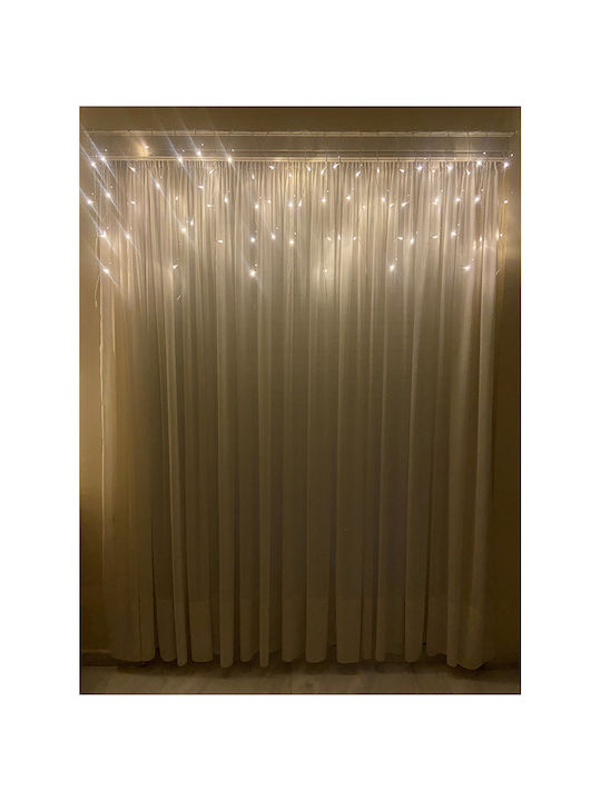 140 Lights LED 3m. x 70cm Warm White type Rain 1pcs
