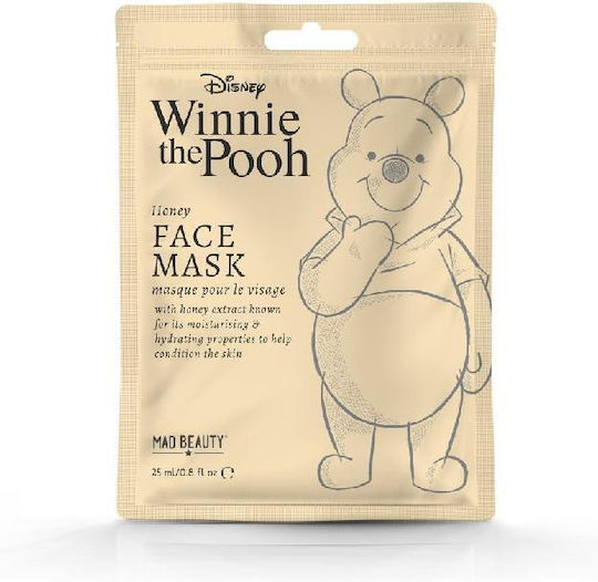 Mad Beauty Winnie The Pooh Sheet Μάσκα Προσώπου για Ενυδάτωση