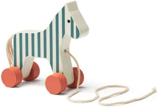 Kids Concept Pull-Along Toy Pull-along Horse Carl Larsson made of Wood for 12++ Months
