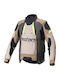Alpinestars Halo Χειμερινό Ανδρικό Μπουφάν Μηχανής Αδιάβροχο Khaki / Sand / Yellow Fluo
