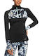 Roxy Women's Athletic Blouse Long Sleeve with Zipper Black