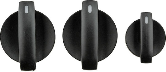 NTY Car Air Conditioning Switch for Volkswagen Transporter / T5 T5 2003 3τμχ Black