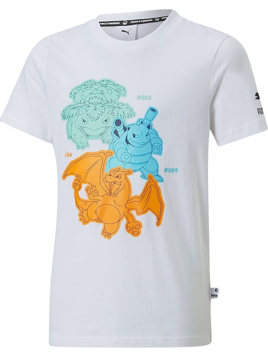PUMA Kinder-T-Shirt Weiß Pokemon