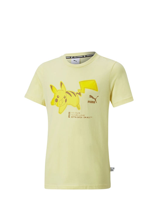 Puma Παιδικό T-shirt Κίτρινο