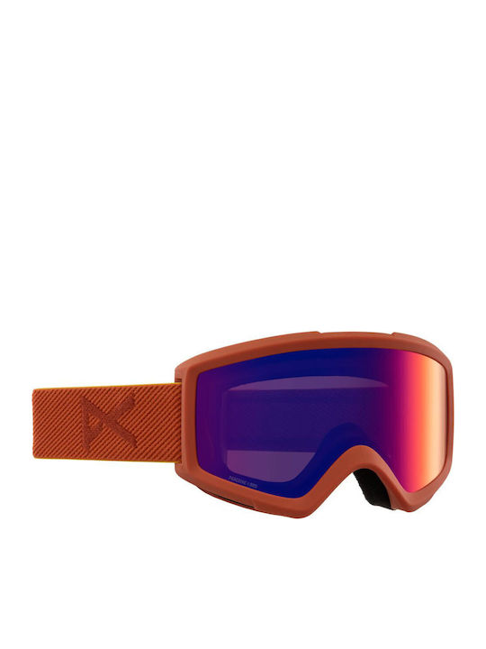 Anon Helix 2.0 Perceive Masca de schi și snowboard Pentru adulți Portocaliu cu Lentilă în culoarea Roșu
