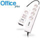 Ever Office Plus Πολύπριζο Aσφαλείας 7 Θέσεων με 2 USB-A και Καλώδιο 1.8m