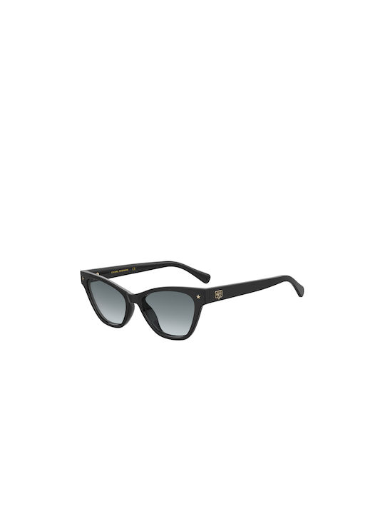 Chiara Ferragni Women's Sunglasses with Black Acetate Frame and Gray Gradient Lenses CF1020/S 807/9O