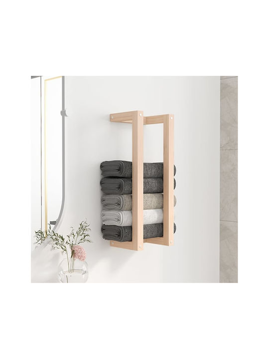 vidaXL Schiene Badezimmer Einzel Wandmontage Schrauben Braun