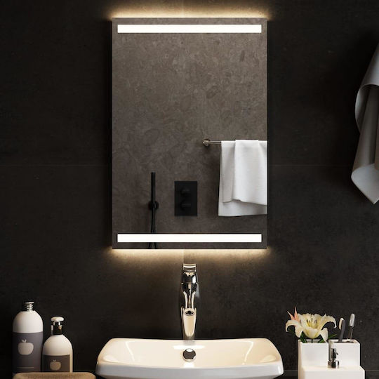 vidaXL Правоъгълена Банско Огледало LED Touch 40x60см