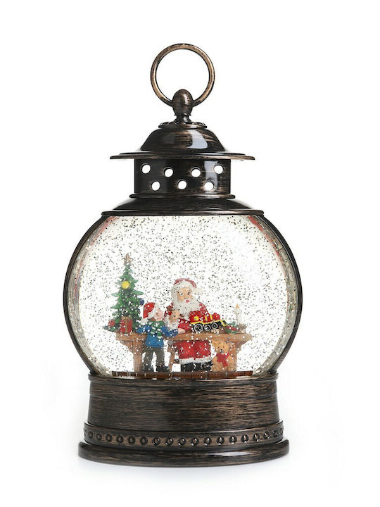 Christmas Decorative Traffic Light Lighted with Santa Claus 16x8x26cm