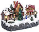 Snowy Village Christmas Decorative Figurine Illuminated Village Battery 13.5x21.5x12cm