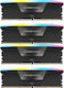 Corsair Vengeance RGB 64GB DDR5 RAM with 4 Modules (4x16GB) and 5600 Speed for Desktop