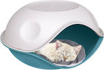 Home Katzenbett Entenbett mit Kissen von Georplast 57x48x32cm Blau